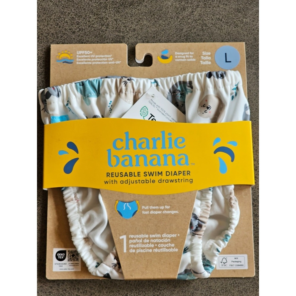 Large‎ (22-34lbs) Charlie Banana Reusable Swim Diaper Washable Seally Seal NW